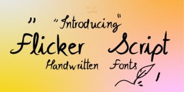 Flicker Script Font