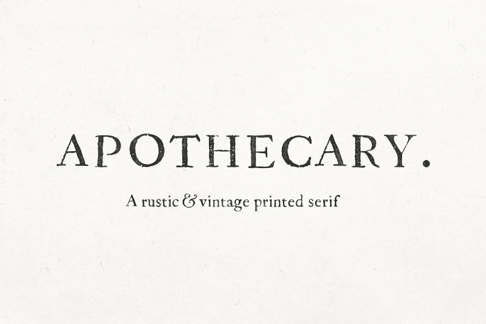 Apothecary Font