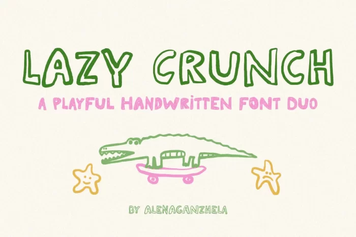 Lazy Crunch Font