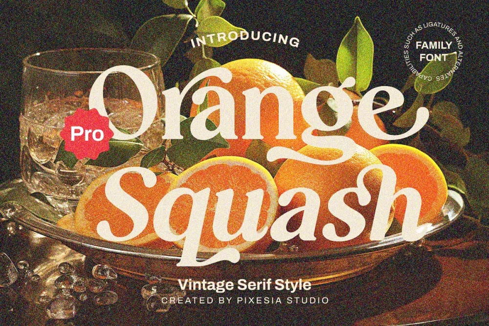 Orange Squash Pro Font