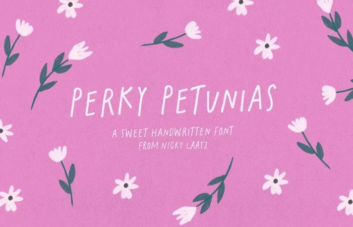 Perky Petunias Font