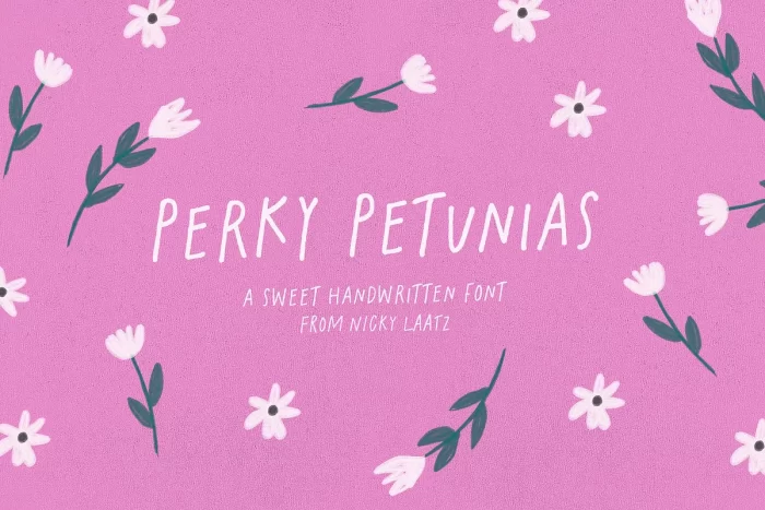Perky Petunias Font