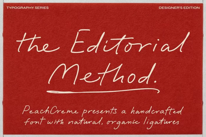 The Editorial Method Font