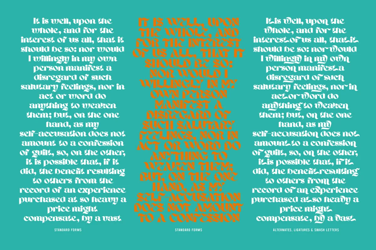 Ahsing font preview — sample text