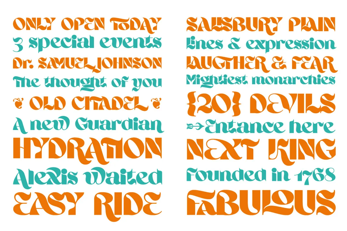 Ahsing font style preview