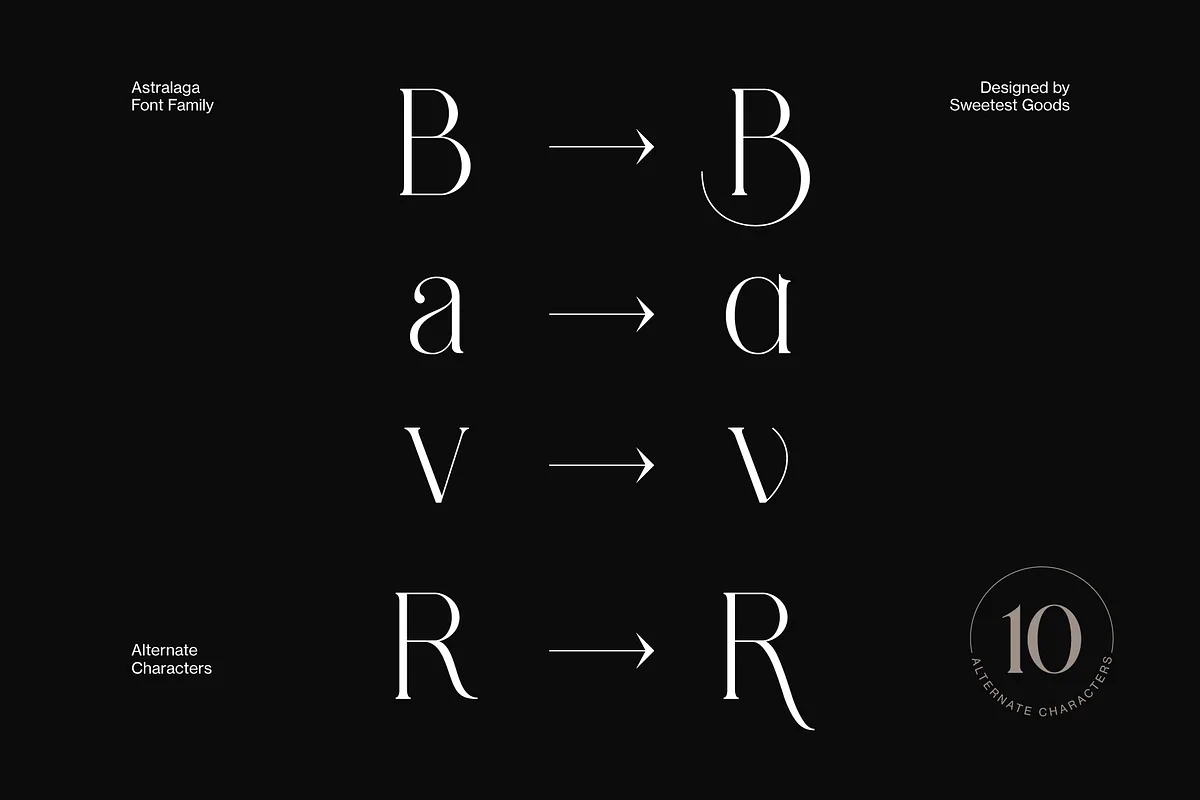 Astralaga font used in a design mockup