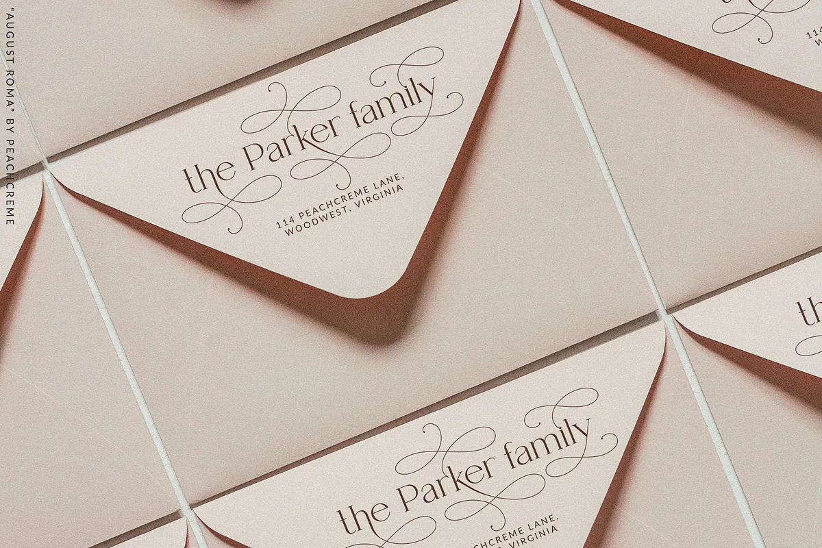 August Roma font preview — sample text