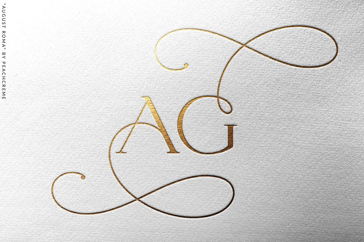 August Roma font detail preview