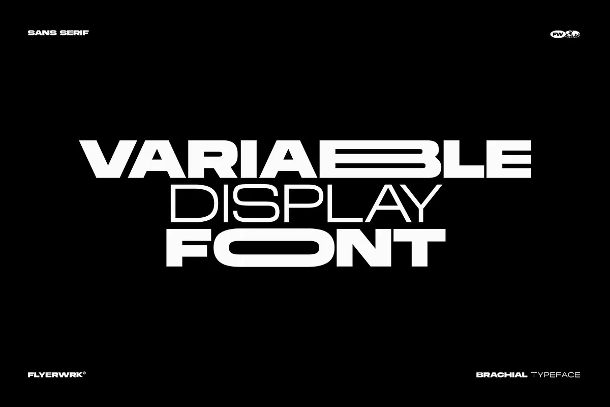 Brachial font style preview