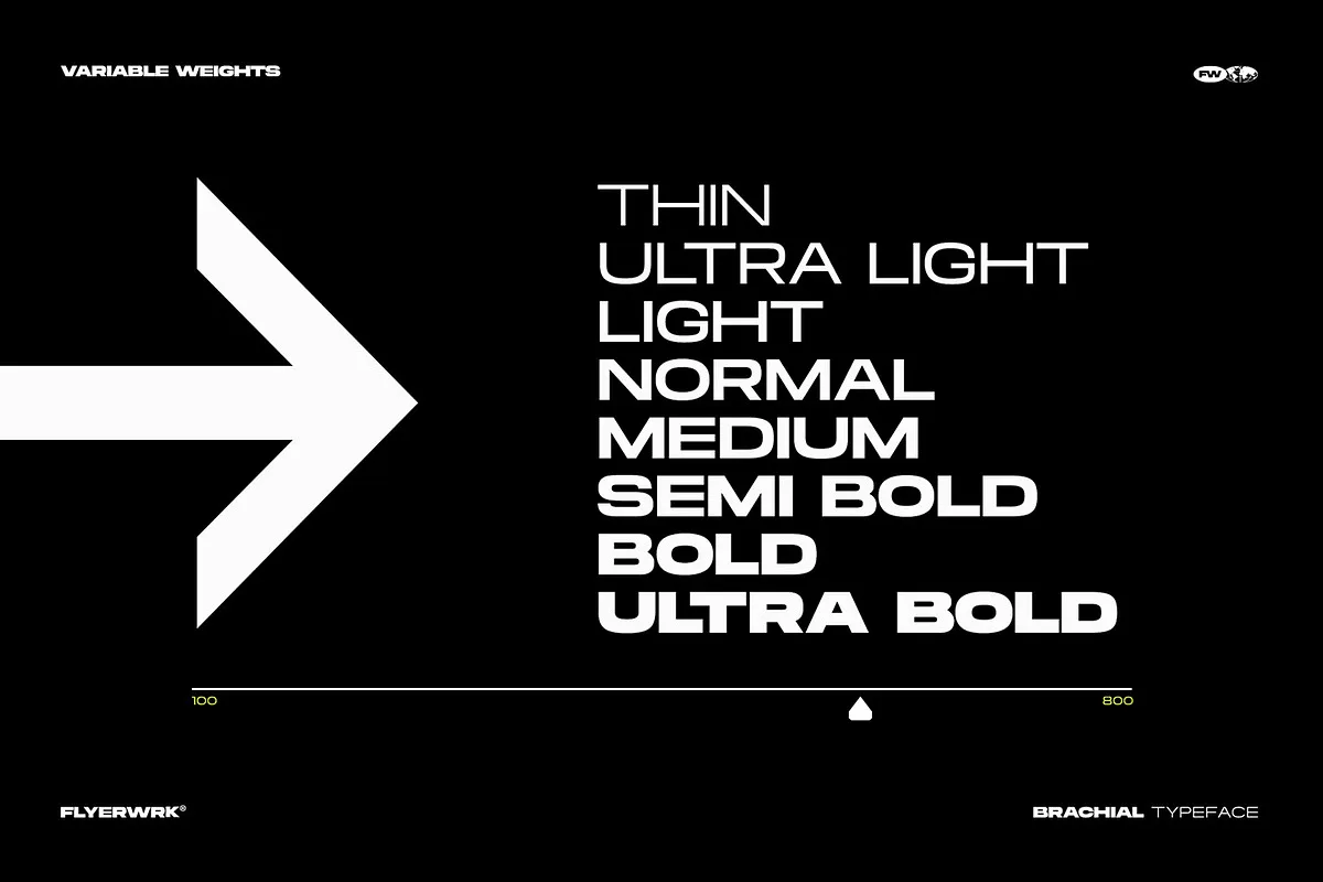 Brachial font detail preview