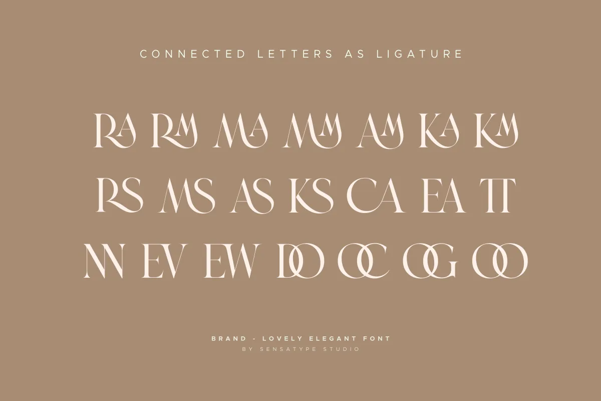 Brand Font Brand font alphabet, numbers and glyphs
