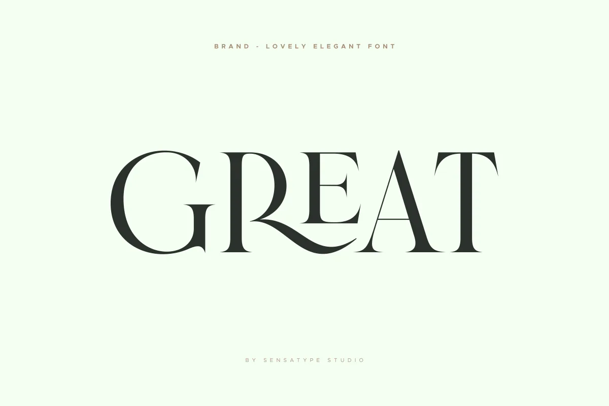 Brand Font Brand font style preview