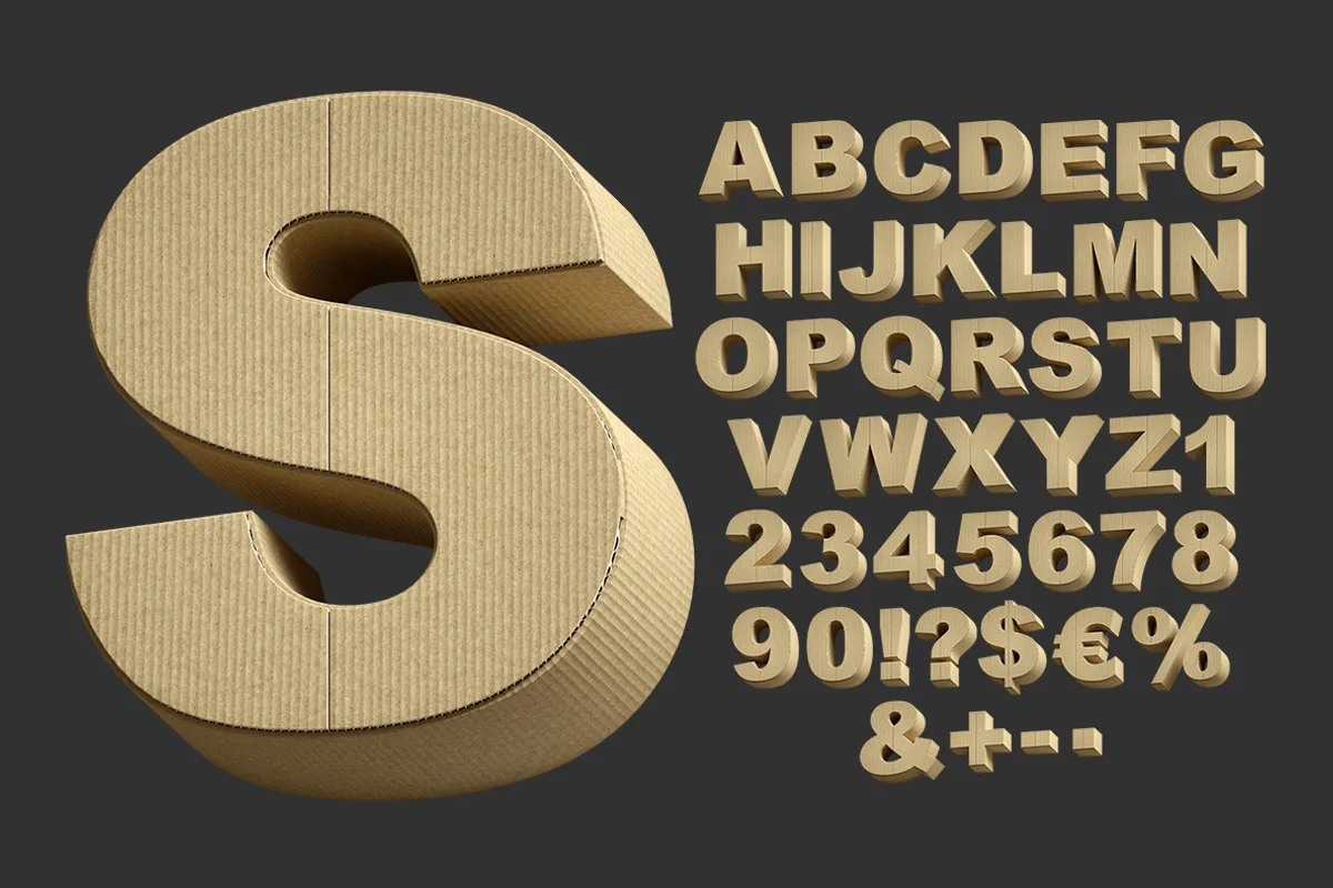 Cardboard Boxes Font Cardboard Boxes font style preview