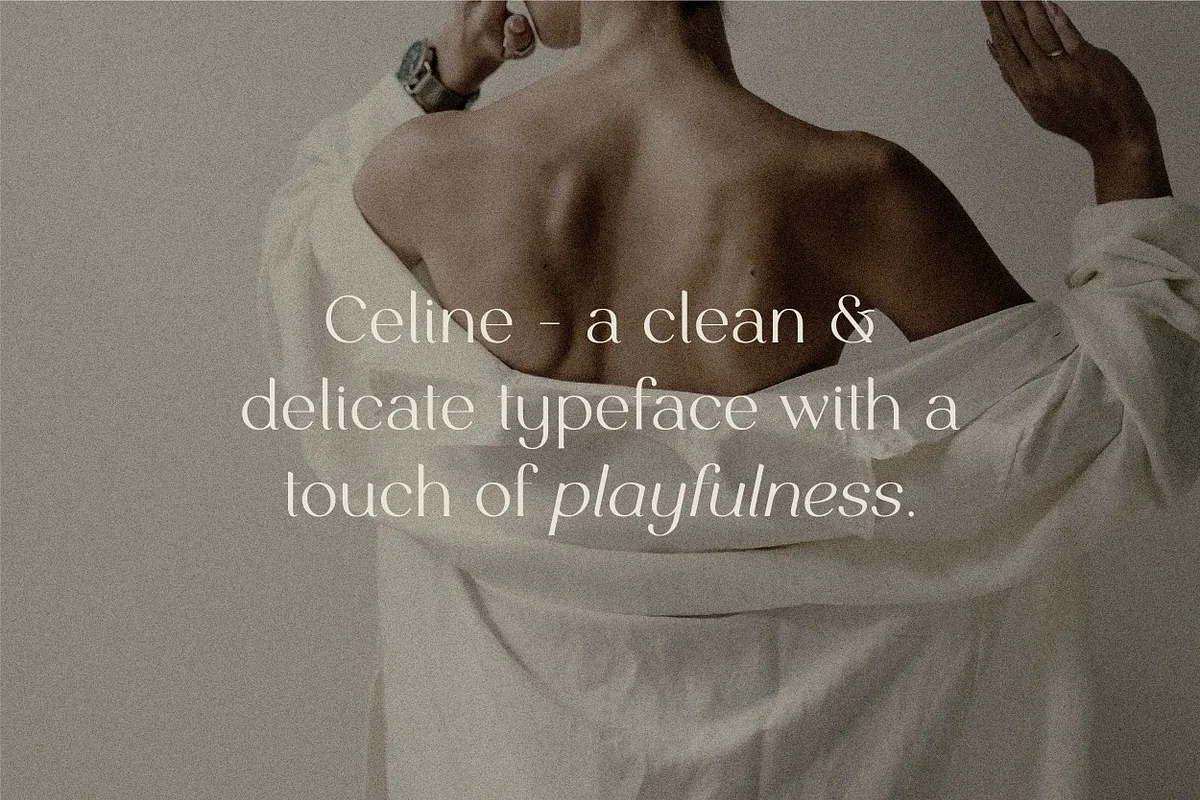 Celine font detail preview