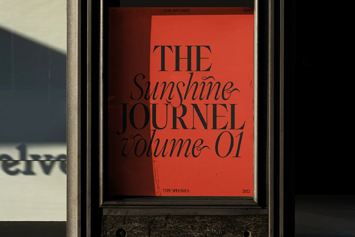 Dark Paradise font used in a design mockup