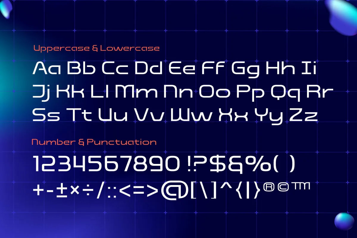 Futury font style preview
