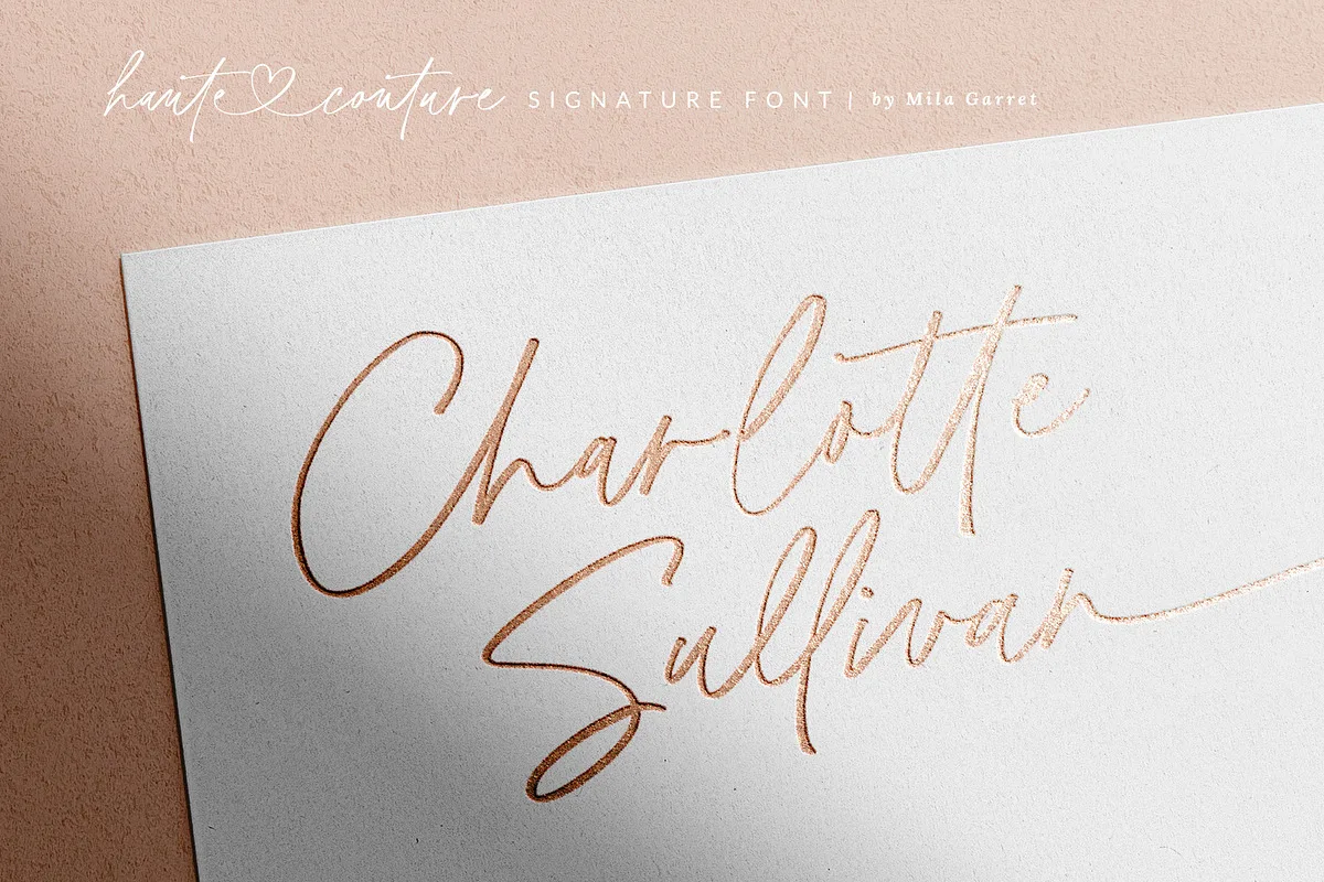 Haute Couture font preview — sample text