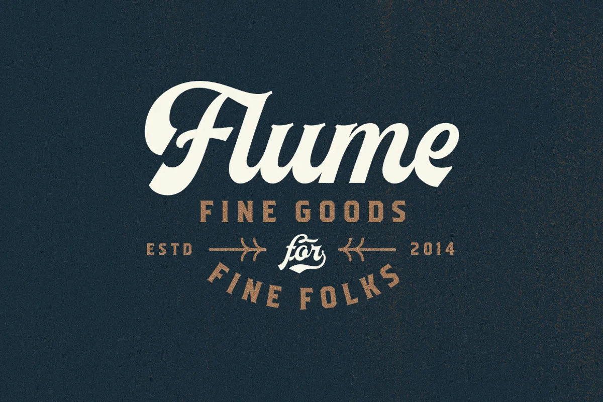 Herchey font used in a design mockup