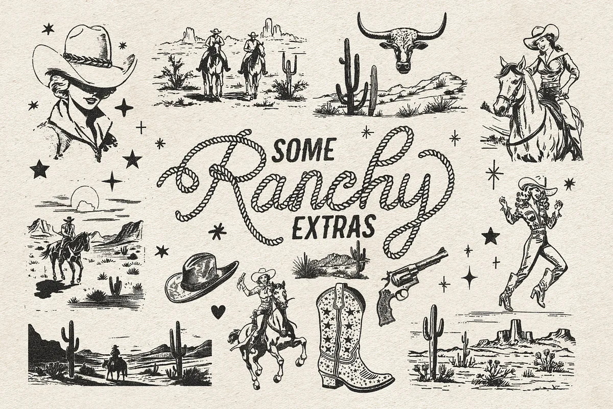 Howdy Handsome font preview — sample text