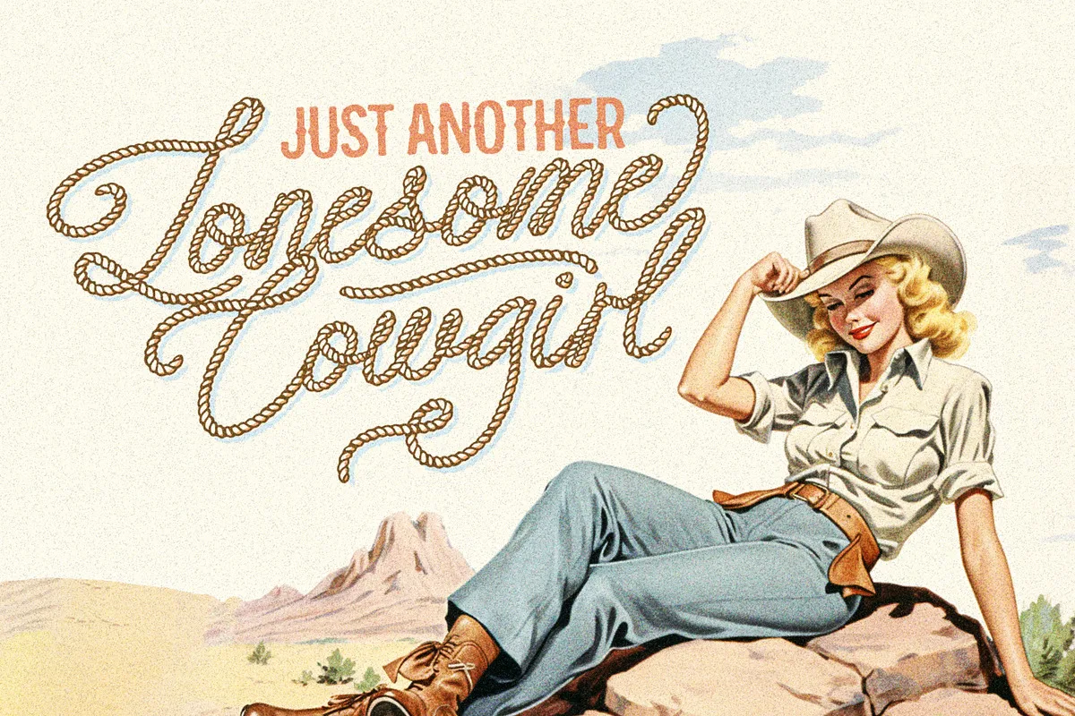 Howdy Handsome font alphabet, numbers and glyphs
