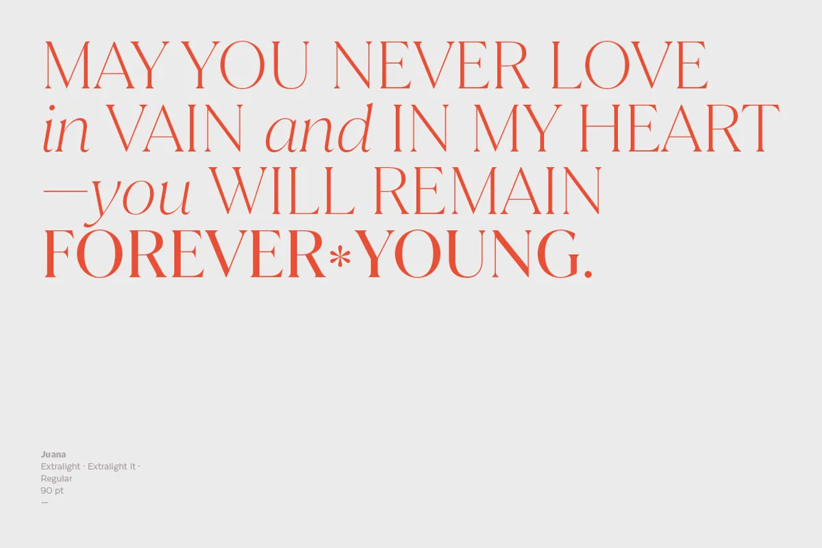 Juana Font Juana font preview — sample text