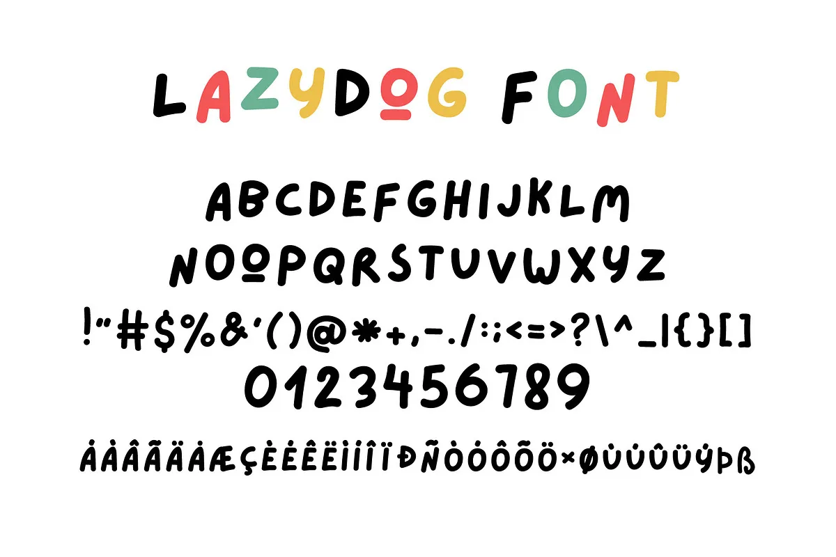 Lazydog Font Lazydog font preview — sample text