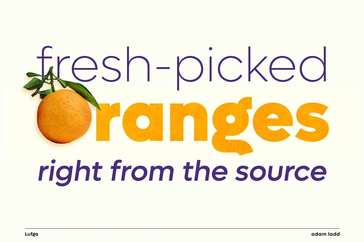 Lufga Font Lufga font preview — sample text
