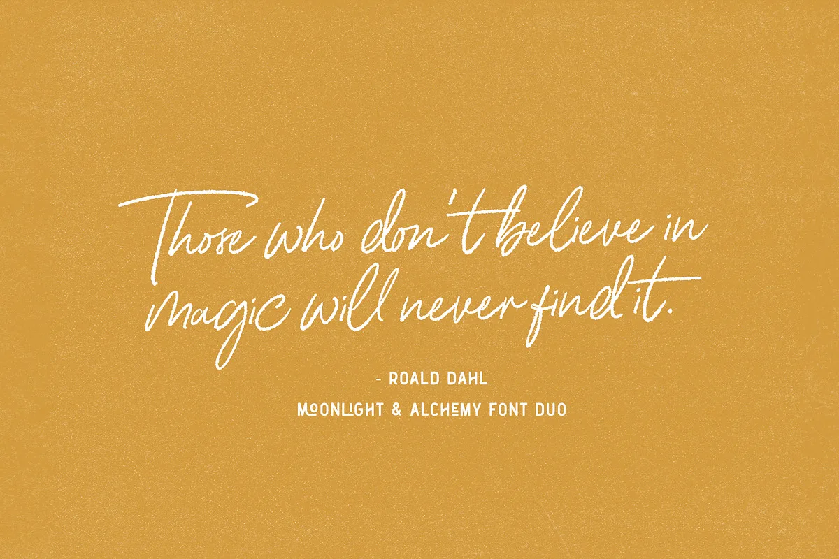 Moonlight & Alchemy font alphabet, numbers and glyphs