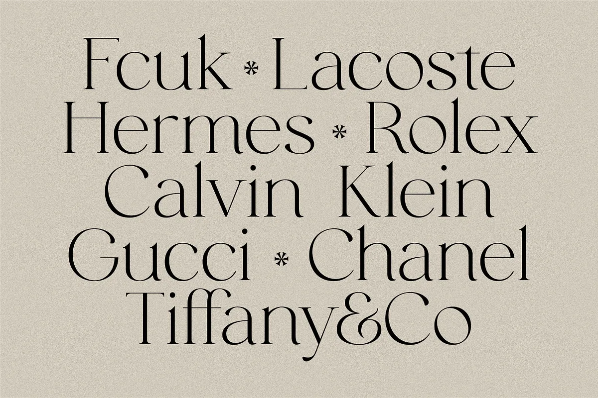 Muse font alphabet, numbers and glyphs