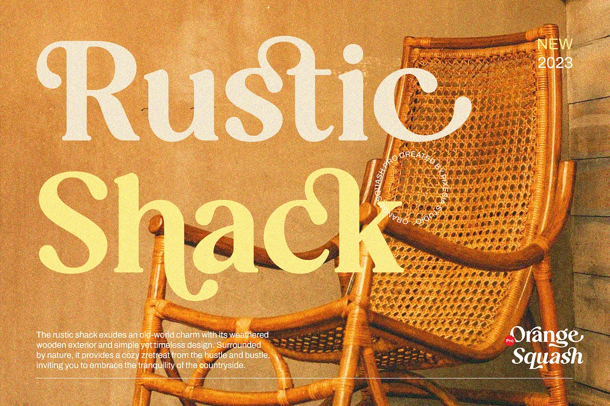 Orange Squash Pro font style preview