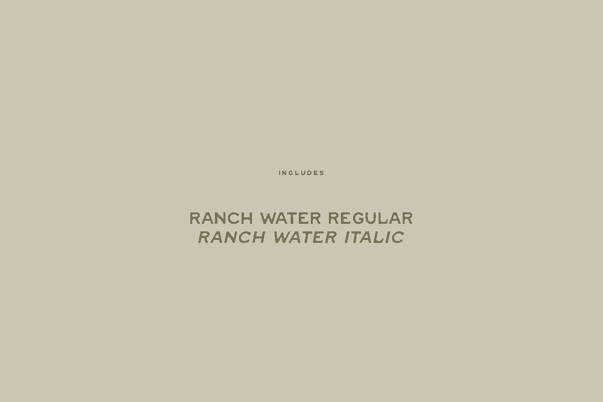 Ranch Water font preview — sample text