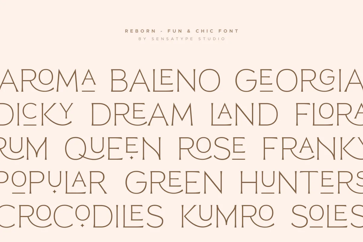 Reborn font style preview