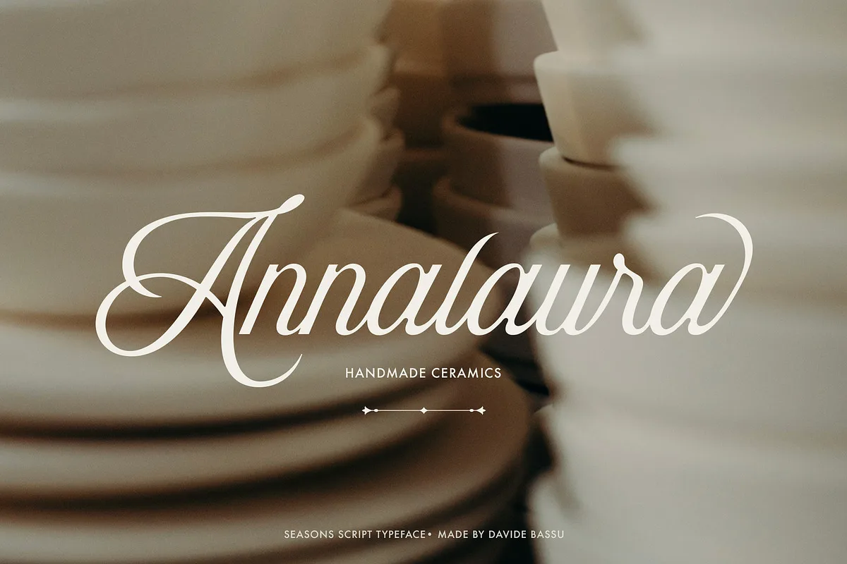 Seasons Script font detail preview