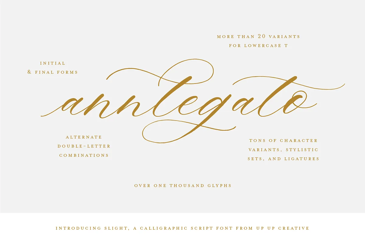 Slight font style preview