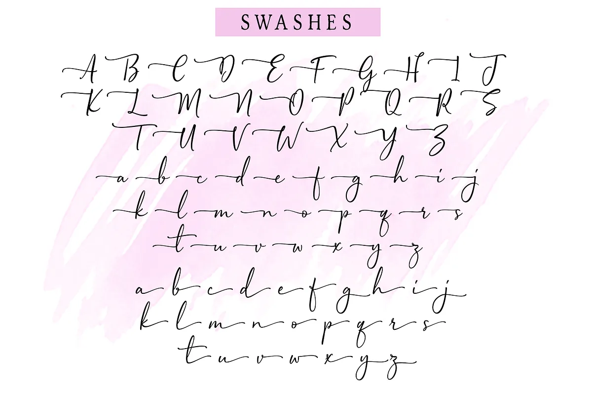 Sophistica font alphabet, numbers and glyphs