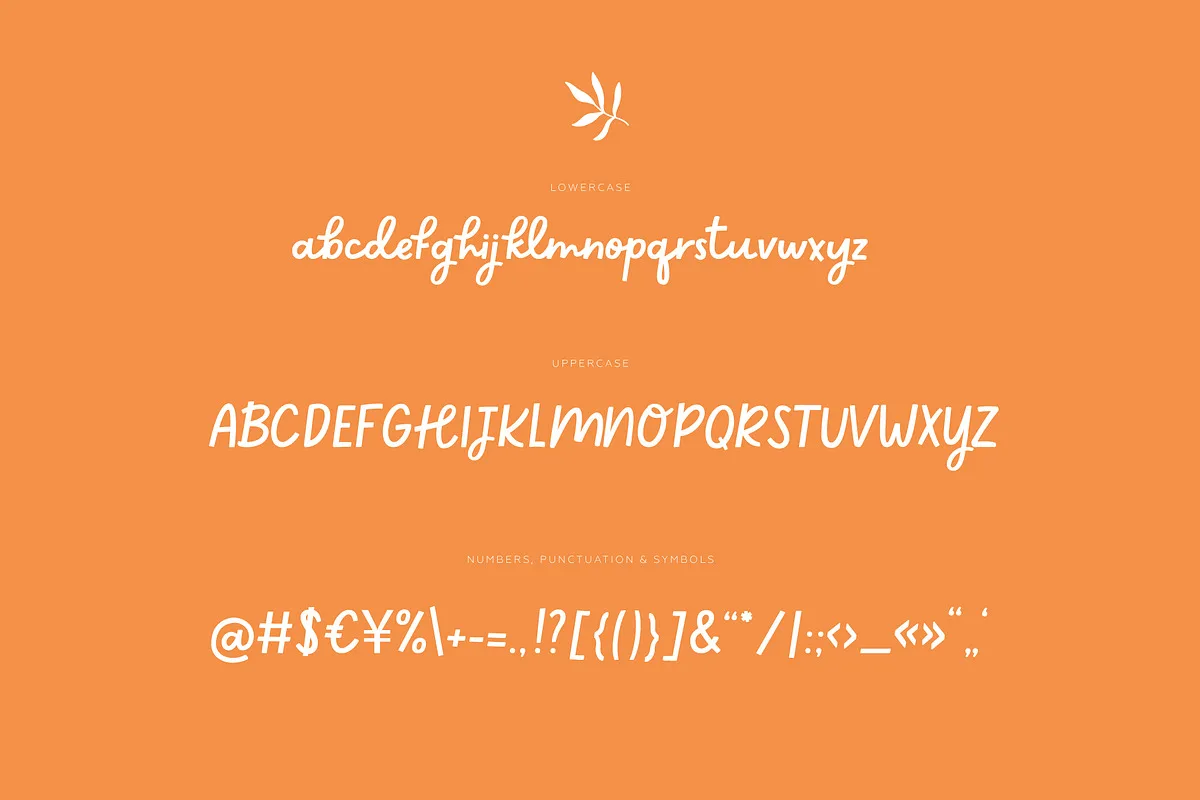 Sweet Apricot font detail preview