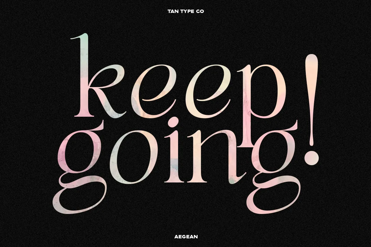 Tan Aegean font style preview