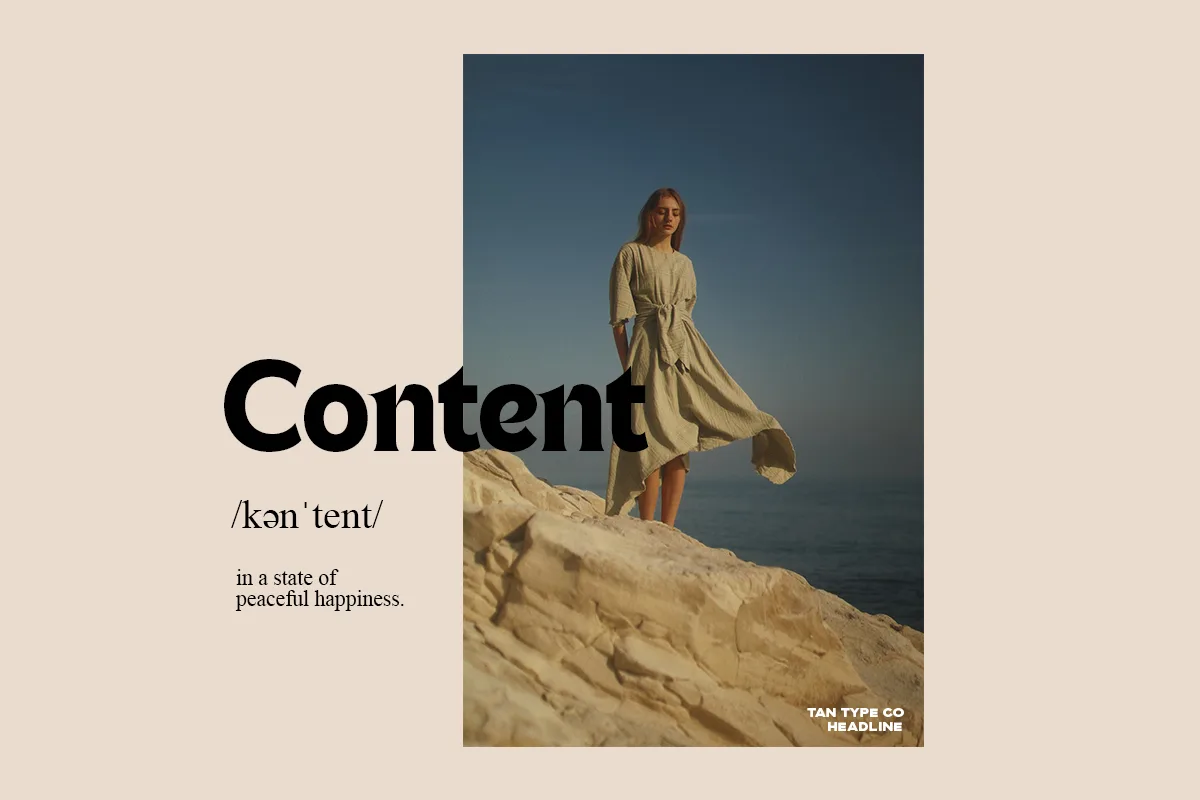 TAN HEADLINE Font TAN HEADLINE font preview — sample text