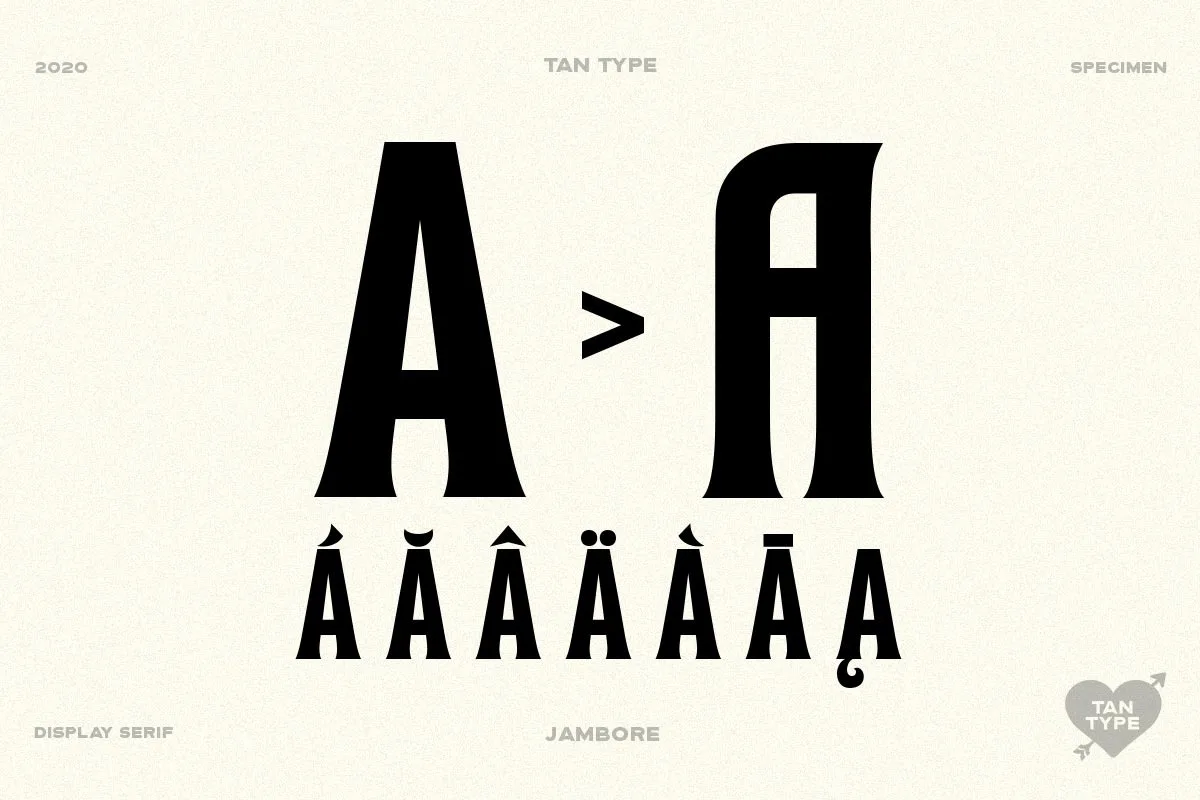 Tan Jambore font preview — sample text