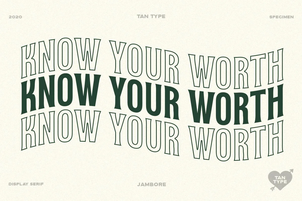 Tan Jambore font used in a design mockup