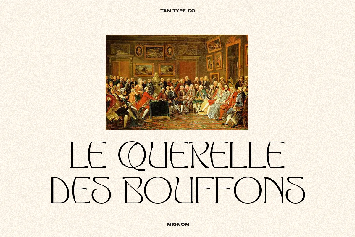 Tan Mignon Font Tan Mignon font preview — sample text
