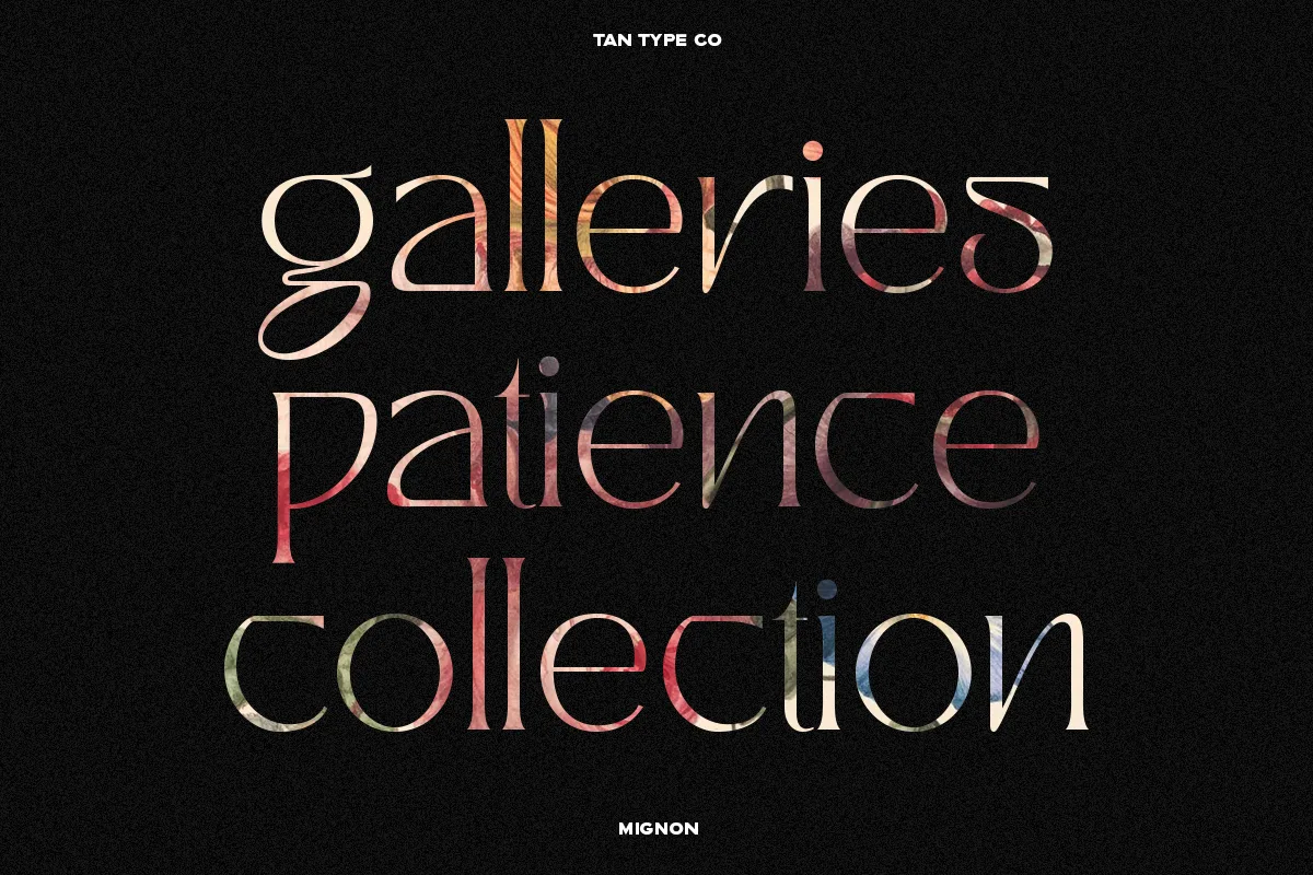 Tan Mignon Font Tan Mignon font style preview
