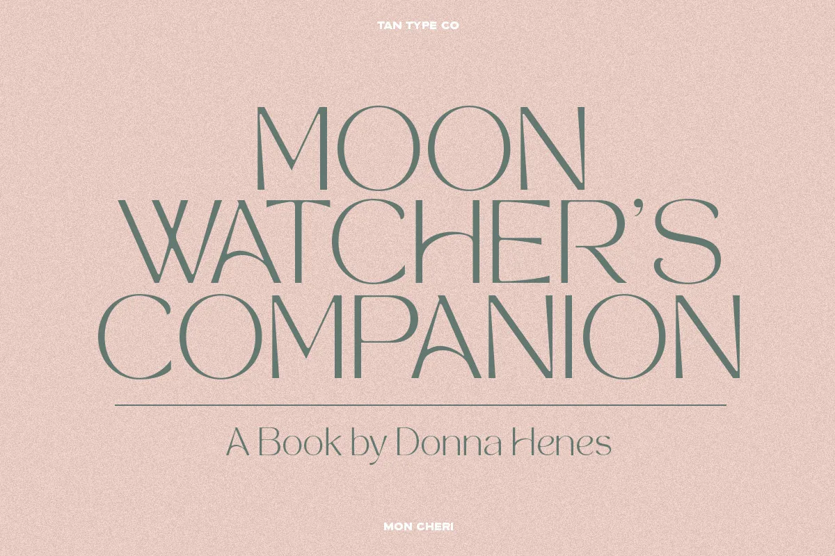 Tan Mon Cheri font style preview