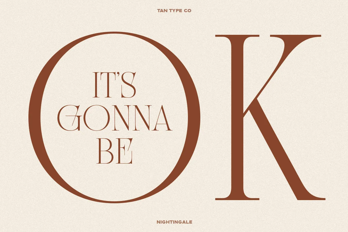Tan Nightingale font preview — sample text