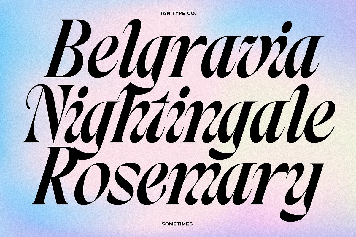 Tan Sometimes font preview — sample text