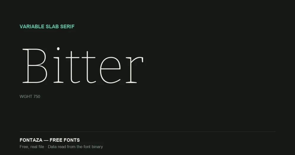 Bitter Font cover image