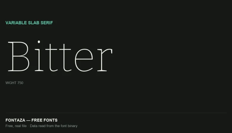 Bitter Font cover image