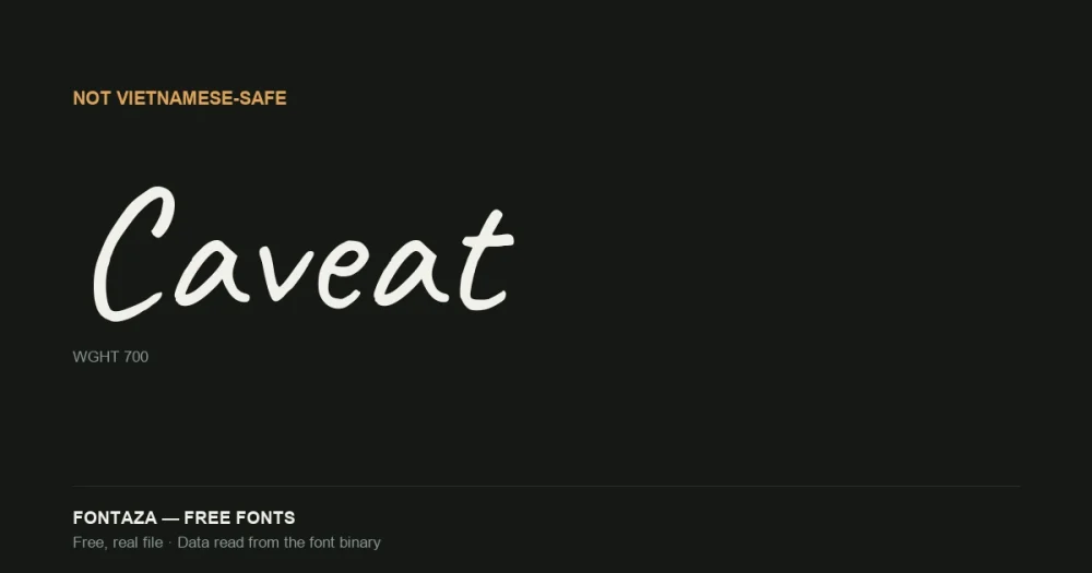 Caveat Font cover image