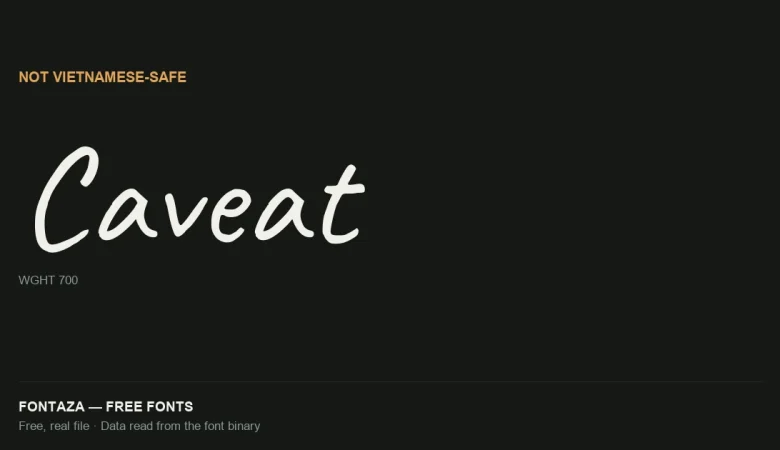 Caveat Font cover image