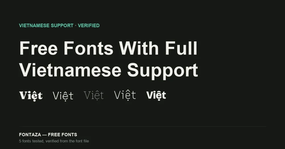 Free Fonts Vietnamese Support cover image